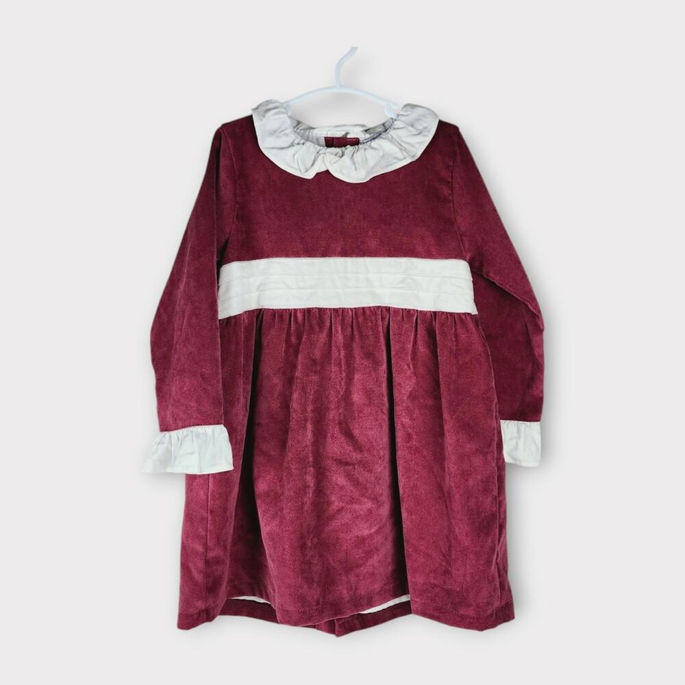 Mayoral Burgundy and White Formal Kids Dress